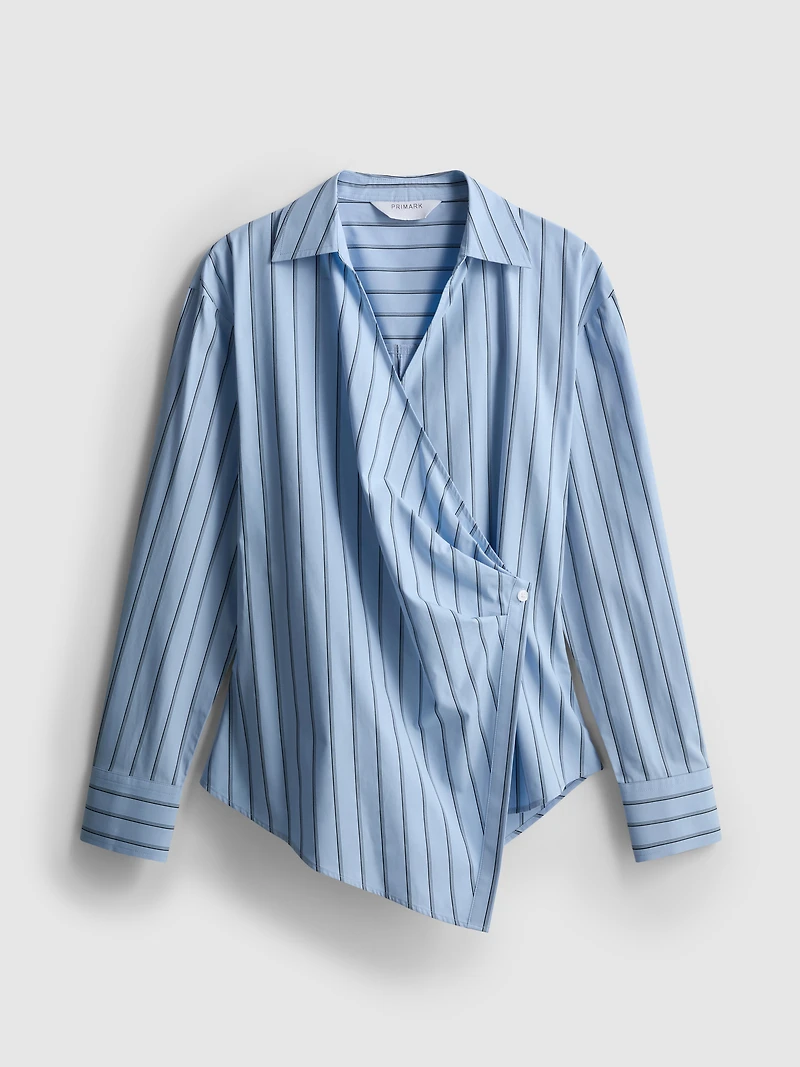 Cotton Wrap Poplin Shirt