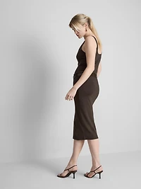 Second Skin Square Neck Midi Dress