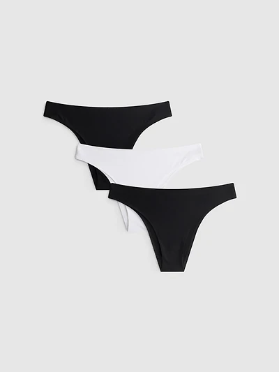 3pk Invisible Brazilian Thongs