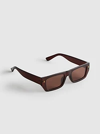 Rectangle Frame Slim Sunglasses