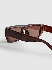 Rectangle Frame Slim Sunglasses