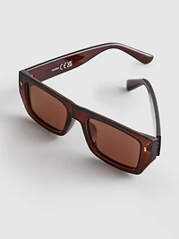 Rectangle Frame Slim Sunglasses