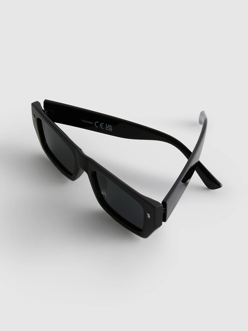 Rectangle Frame Slim Sunglasses