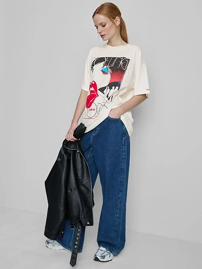 Relaxed The Rolling Stones Graphic Band Tee