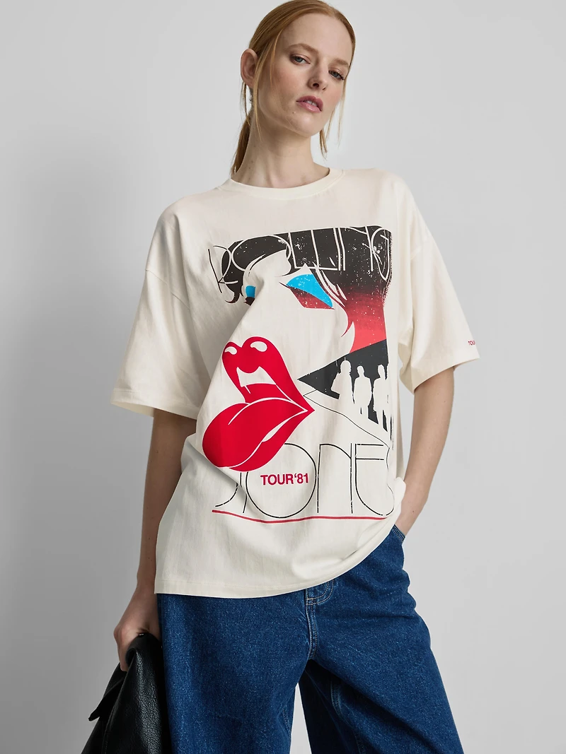 Relaxed The Rolling Stones Graphic Band Tee