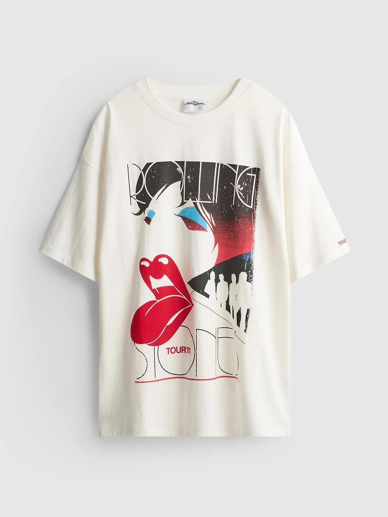 Relaxed The Rolling Stones Graphic Band Tee