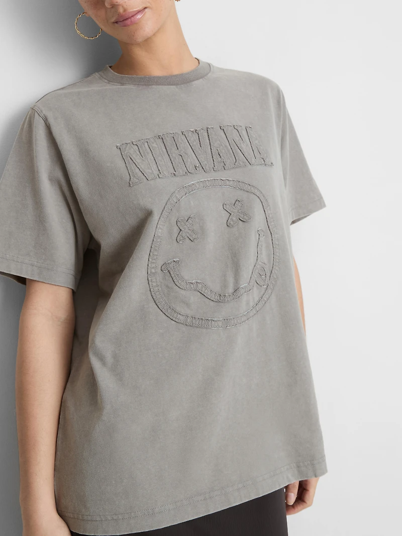 Relaxed Nirvana Graphic Band Tee