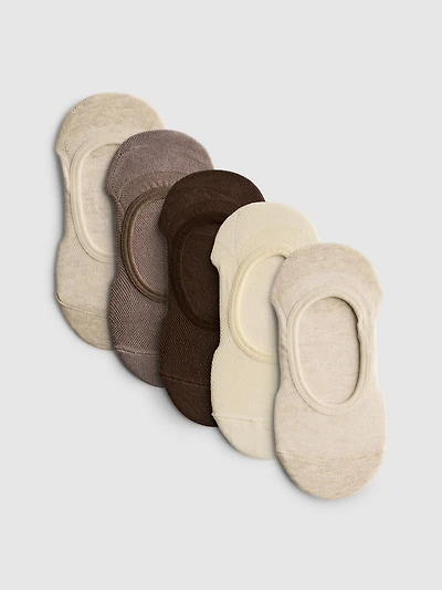 5pk Neutral Sports Footie Socks