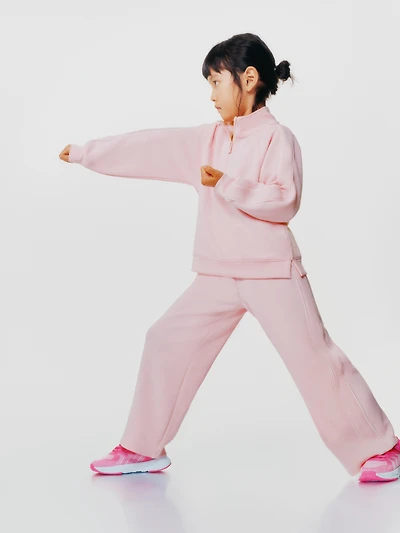 Girls Pink 1.5-8yrs | Wide Leg Sweatpants
