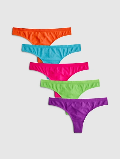 5pk Seamless Thongs
