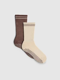 2pk Yoga Active Cotton Rich Crew Socks