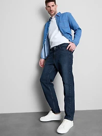 Mid-Rise Straight-Leg Jeans
