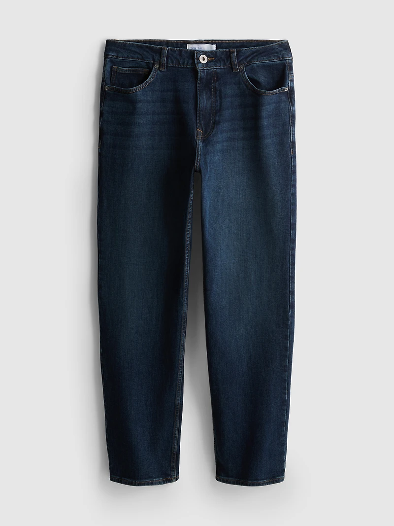 Mid-Rise Straight-Leg Jeans