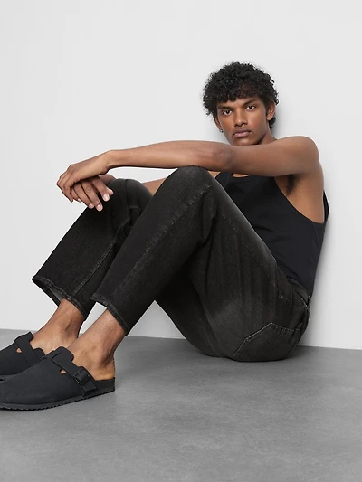 Mid-Rise Straight-Leg Jeans