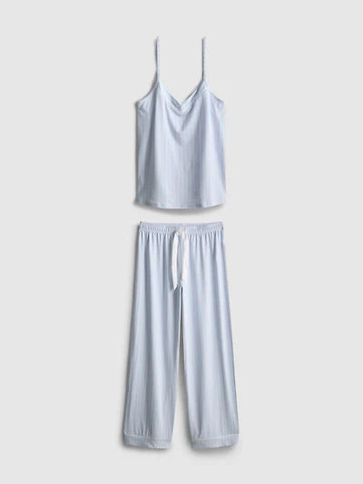 Printed Satin Bow Cami Pajamas