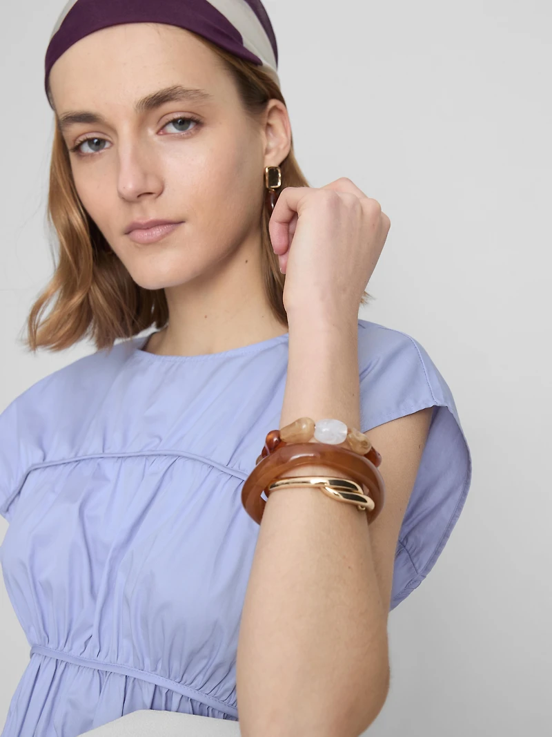 The Edit Cotton Shirred Top