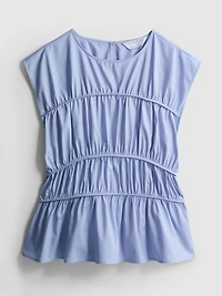 The Edit Cotton Shirred Top