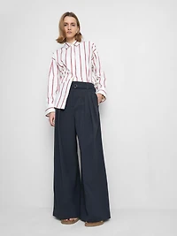 The Edit Wide Leg Pleated Pants