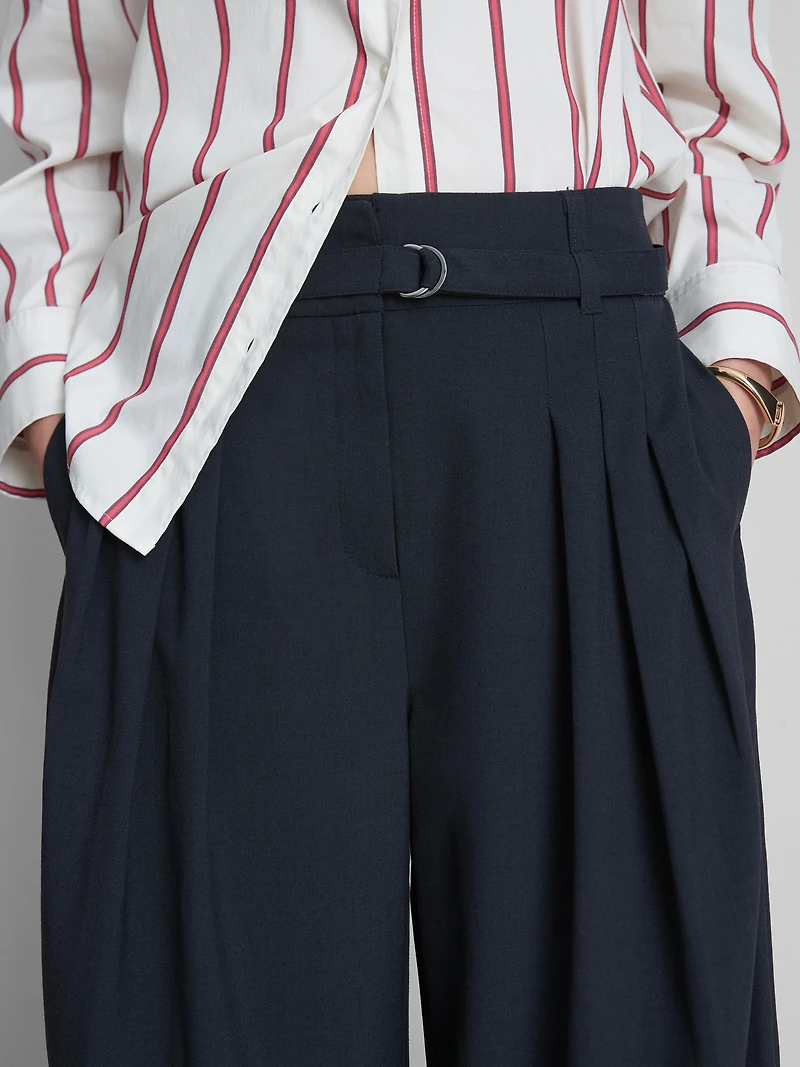 The Edit Wide Leg Pleated Pants