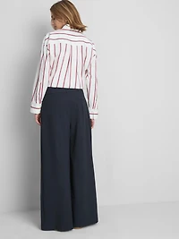 The Edit Wide Leg Pleated Pants