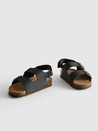 Double Buckle Strap Slingback Sandals