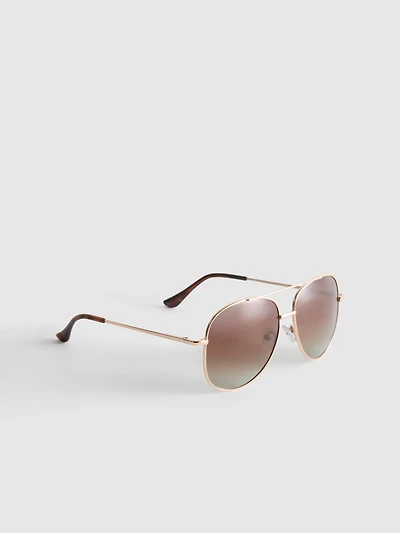 Tinted Aviator Sunglasses