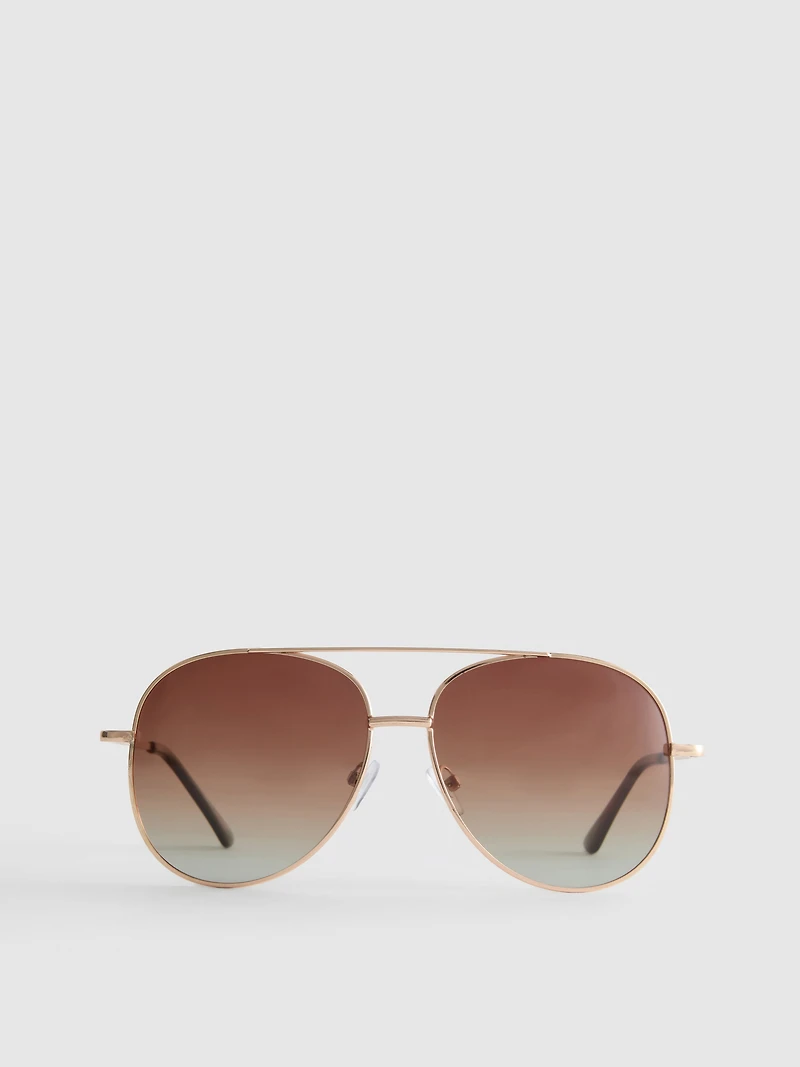 Tinted Aviator Sunglasses