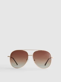 Tinted Aviator Sunglasses