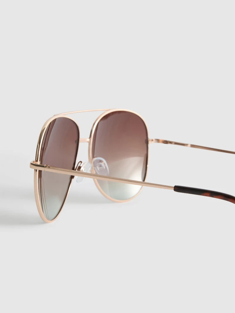 Tinted Aviator Sunglasses