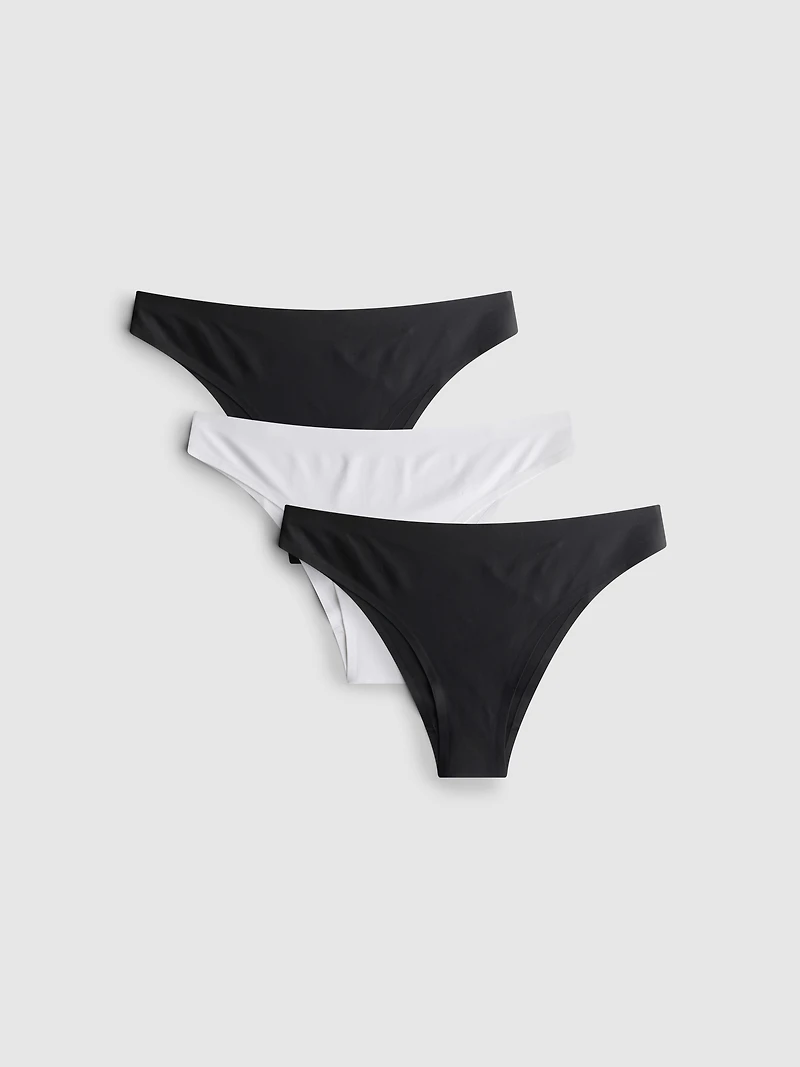 3pk Invisible Brazilian Briefs