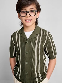 7-15yrs | Stripe Knit Shirt