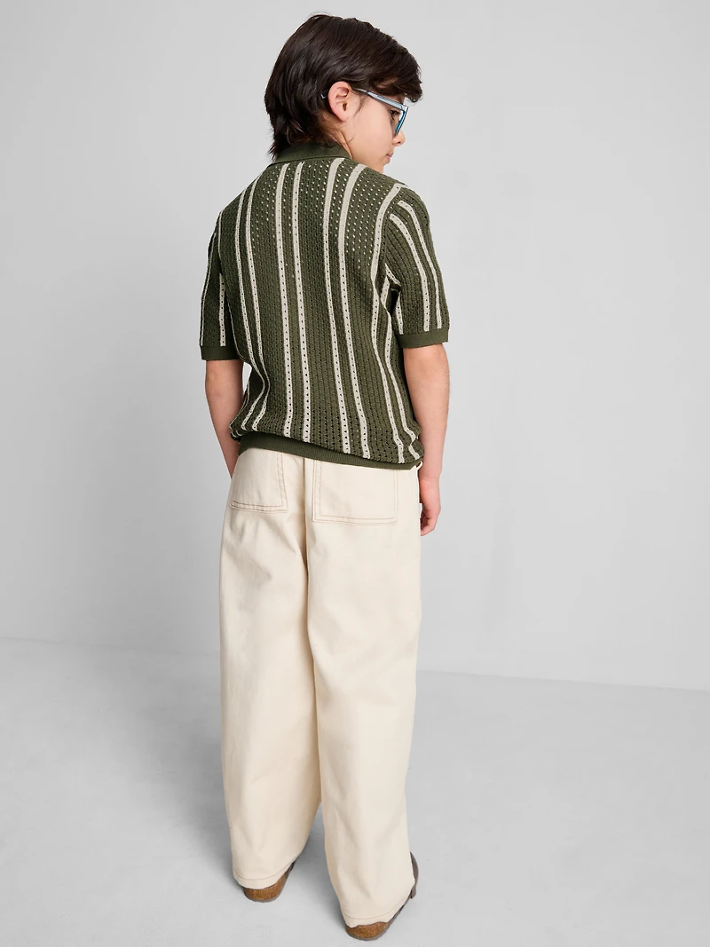 7-15yrs | Stripe Knit Shirt