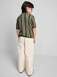 7-15yrs | Stripe Knit Shirt