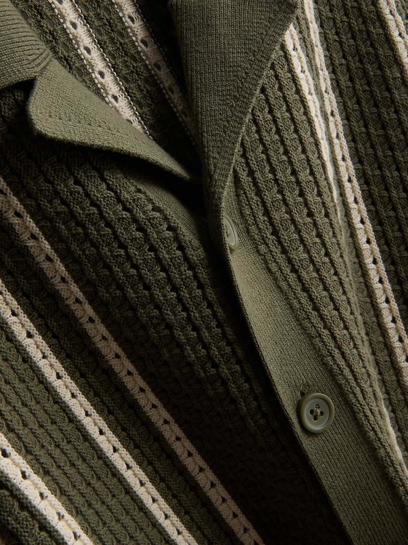 7-15yrs | Stripe Knit Shirt