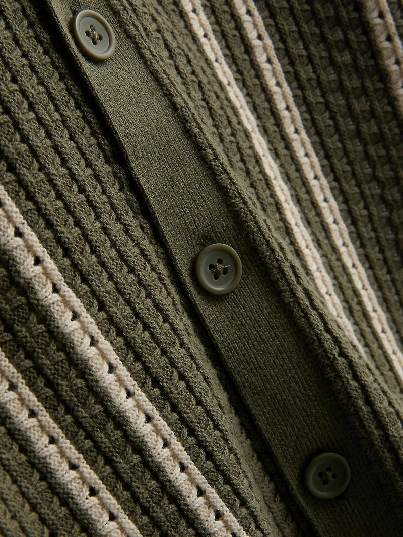 7-15yrs | Stripe Knit Shirt