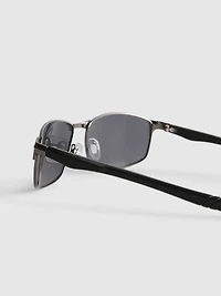 Rectangle-Frame Mirrored Sunglasses