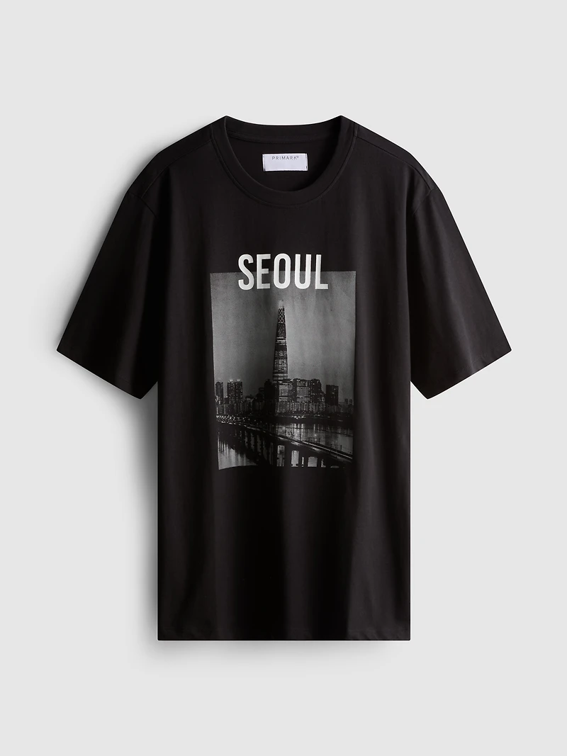 Short Sleeve Seoul Graphic T-Shirt