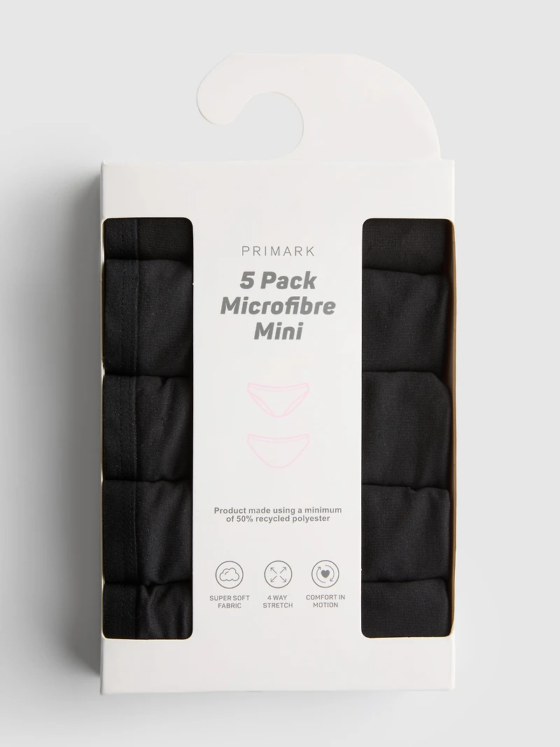 5pk Microfibre Mini Briefs