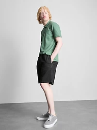 Textured Drawstring Shorts