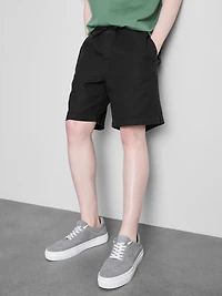 Textured Drawstring Shorts