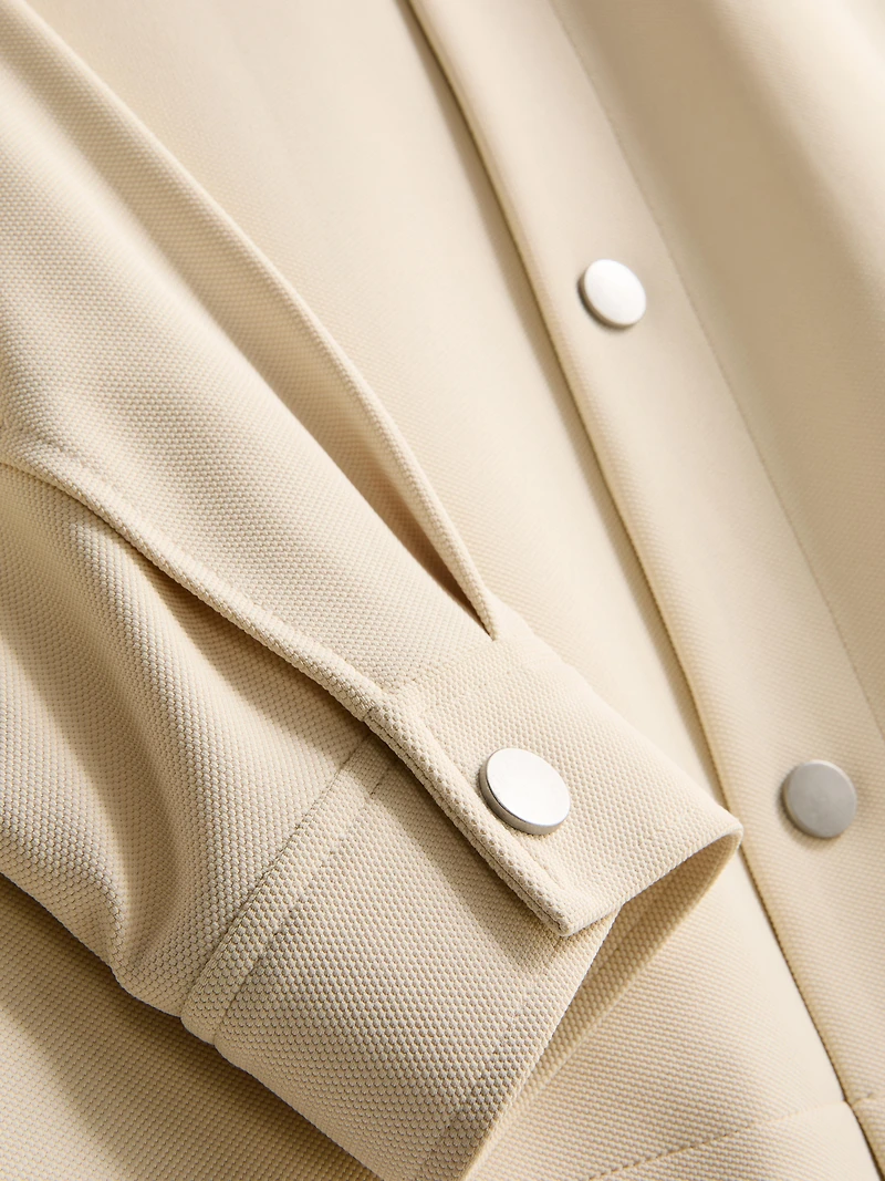 The Edit Pique Collared Jacket