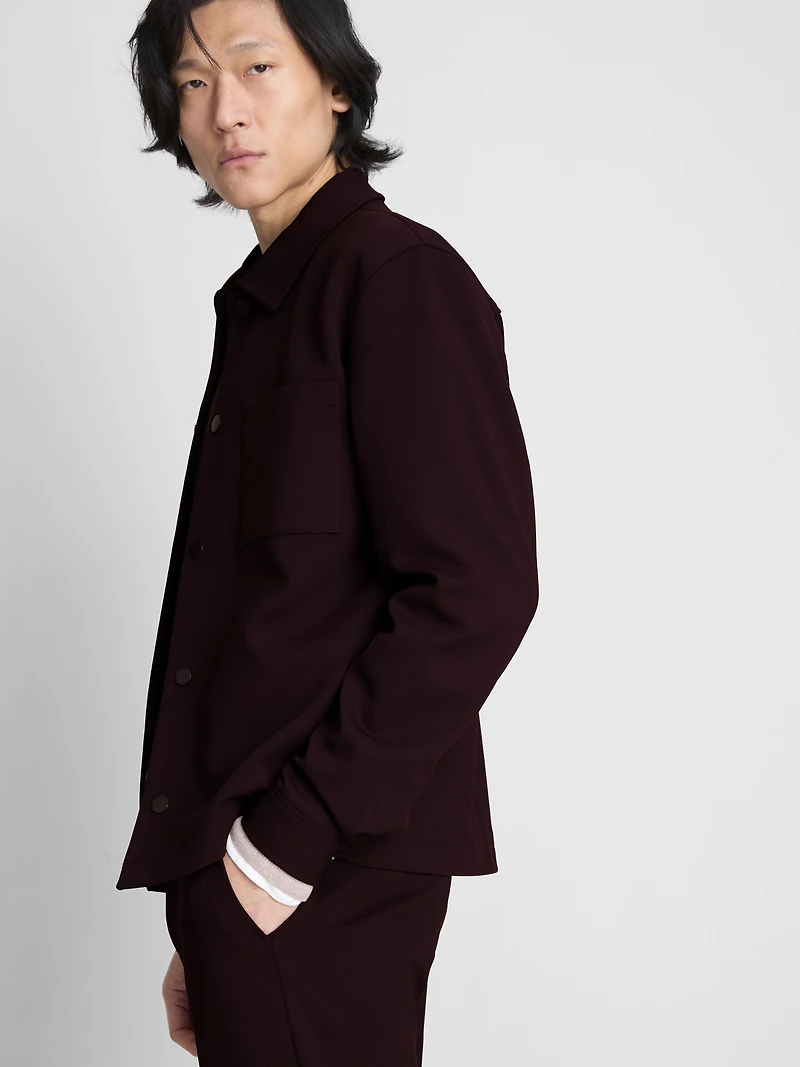 The Edit Pique Collared Jacket