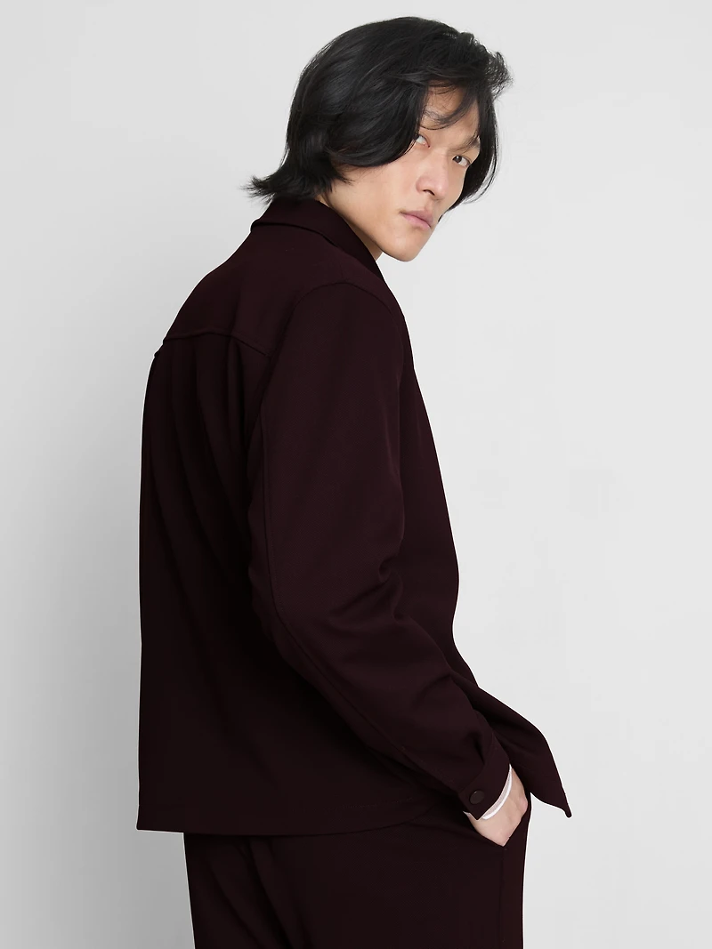 The Edit Pique Collared Jacket