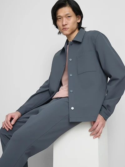 The Edit Pique Collared Jacket