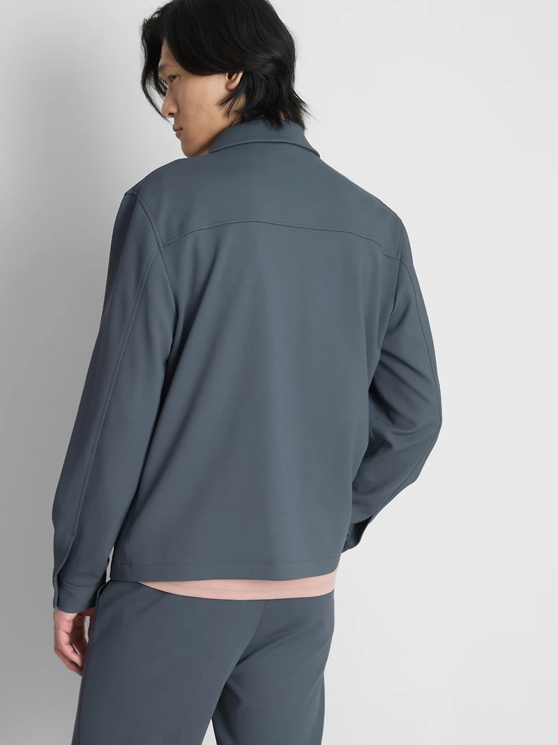 The Edit Pique Collared Jacket