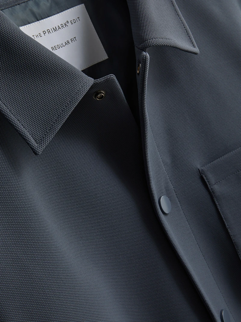The Edit Pique Collared Jacket