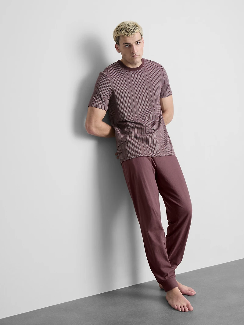 Textured Long Pajamas