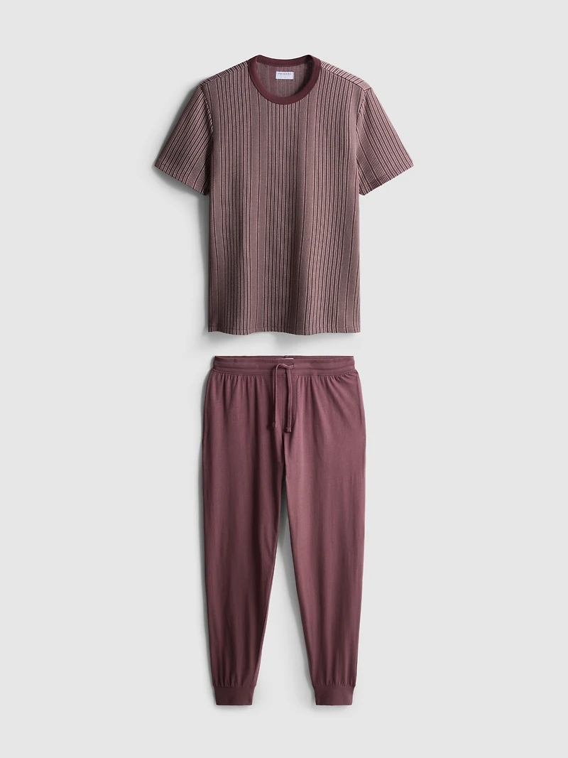 Textured Long Pajamas