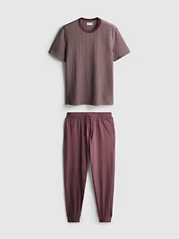 Textured Long Pajamas