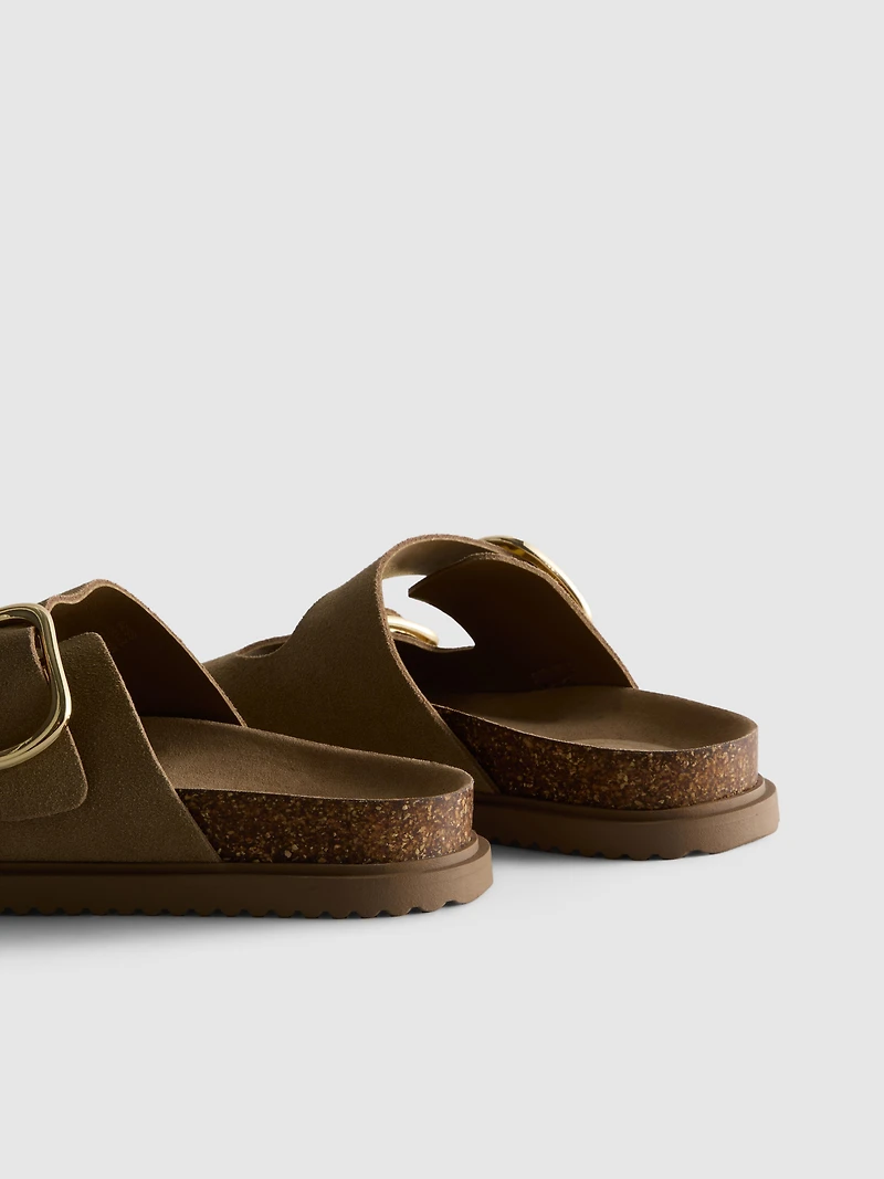 The Edit Double Buckle-Strap Sandals